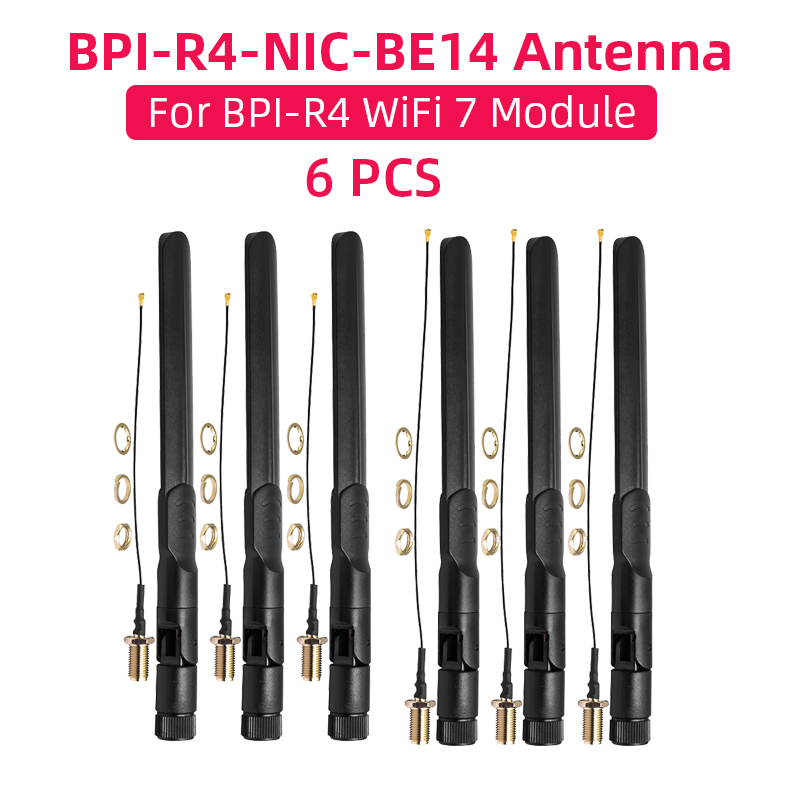Bananapi Bpi R4 Wifi 7 - Banana Pi BPI-R4 BPI-R4-NIC-BE14 WiFi 7-module-antennes